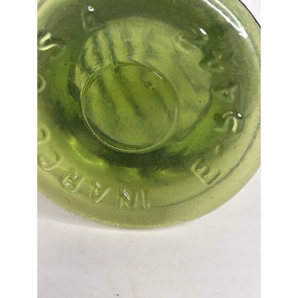 Vintage MCM Inarco E-5442 Avocado Green Vase Spiral Ribbed Made in USA 9.5" - Picture 4 of 10